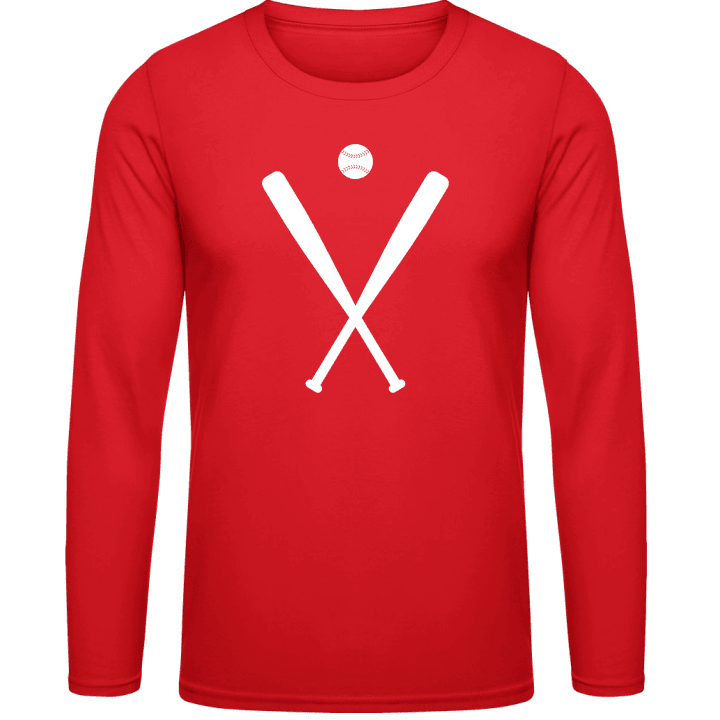 Baseball Equipment Crossed T-shirt à manches longues contain pic