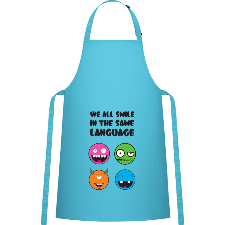 We All Smile In The Same Language Smileys Kitchen Apron contain pic