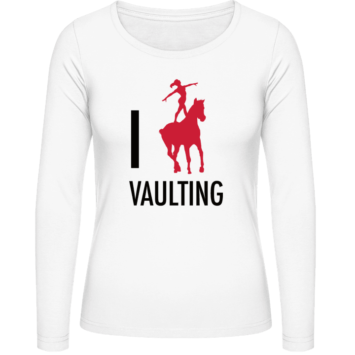 I Love Vaulting Langermet skjorte for kvinner contain pic