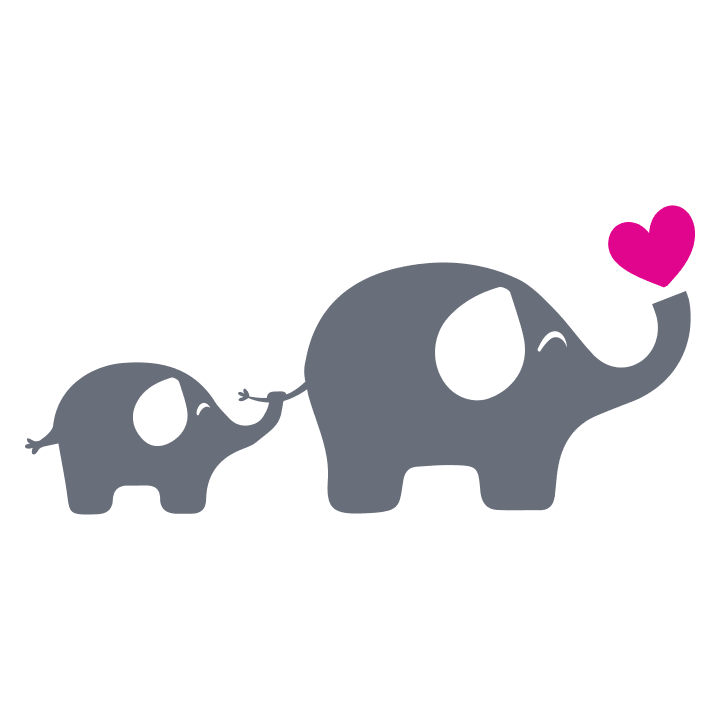 Happy Elephant Family T-shirt för barn 0 image