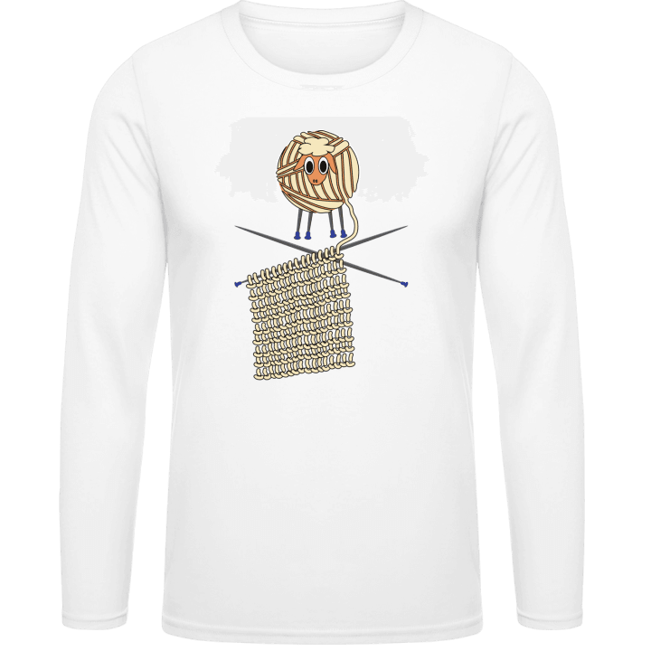 Knitting Sheep Comic T-shirt à manches longues 0 image