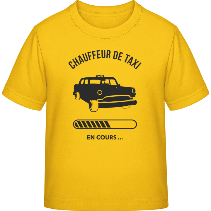 Chauffeur de taxi en cours T-shirt för barn contain pic