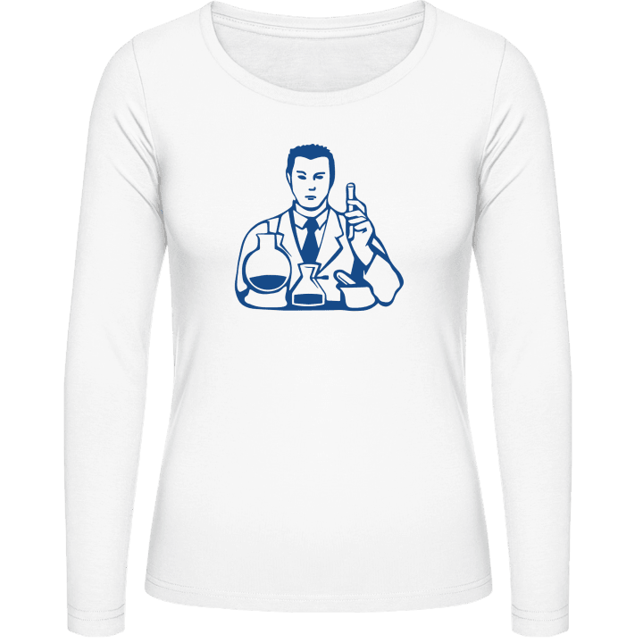 Chemist Outline Langermet skjorte for kvinner contain pic