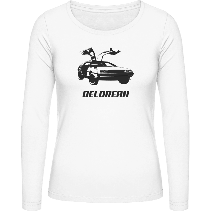 Delorean Retro Car T-shirt à manches longues pour femmes 0 image