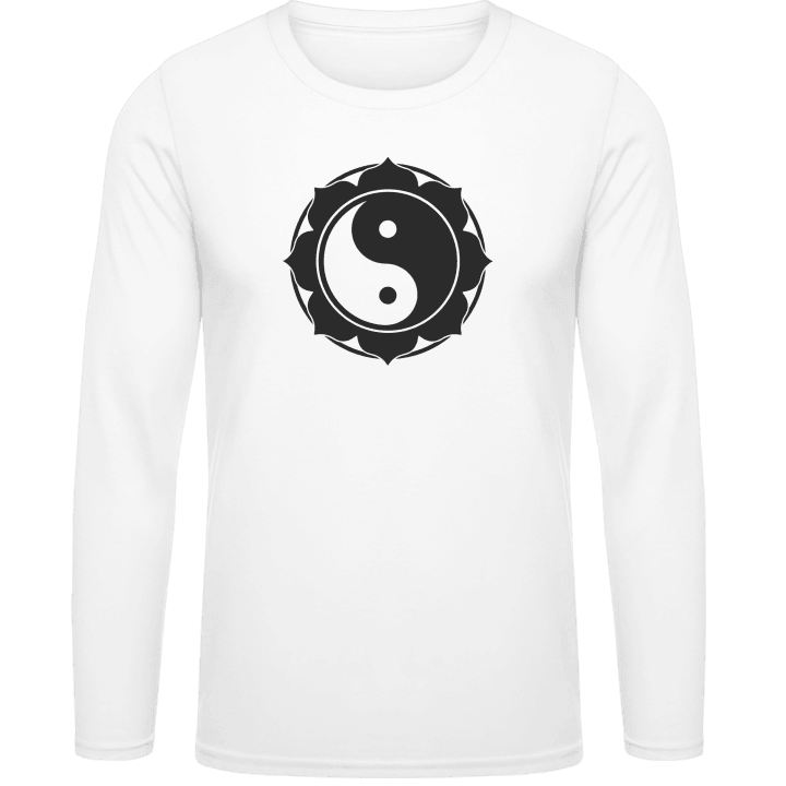 Yin And Yang Flower T-shirt à manches longues contain pic