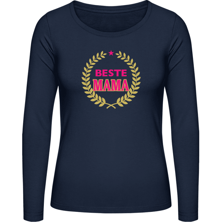 Beste Mama Logo Camisa de manga larga para mujer 0 image