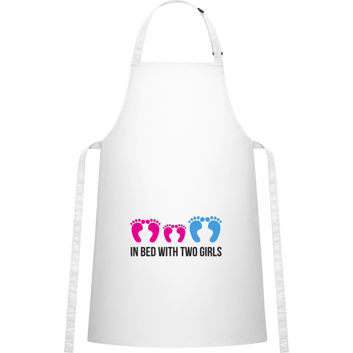 Daddy In Bed With Two Girls Kitchen Apron 0 image