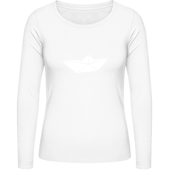 Paper Ship Icon Langermet skjorte for kvinner 0 image