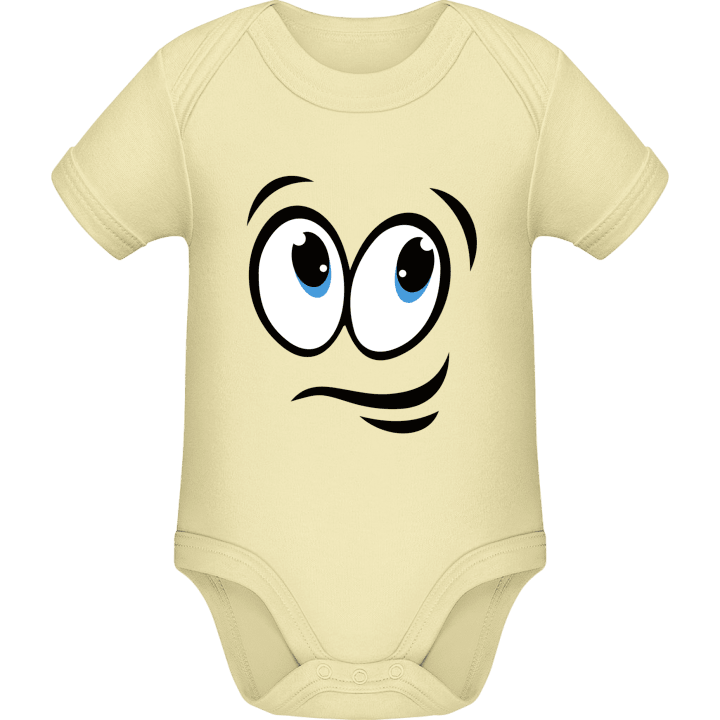 Comic Smiley Face Baby romper kostym contain pic