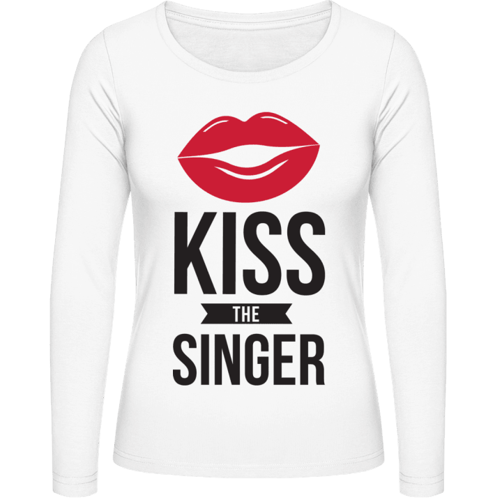 Kiss the Singer Vrouwen Lange Mouw Shirt contain pic