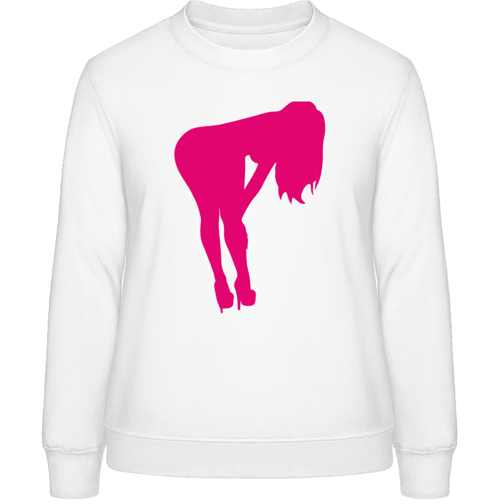 Hot Girl Bending Over Vrouwen Sweatshirt contain pic