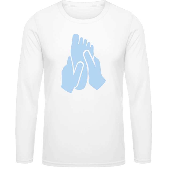 Foot Massage T-shirt à manches longues contain pic