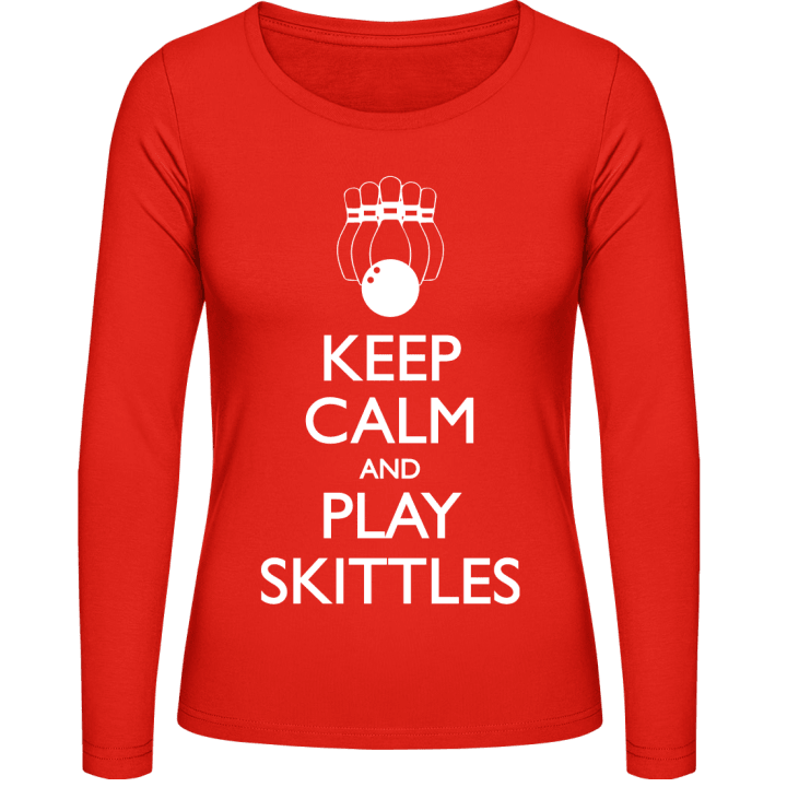 Keep Calm And Play Skittles Kvinnor långärmad skjorta contain pic