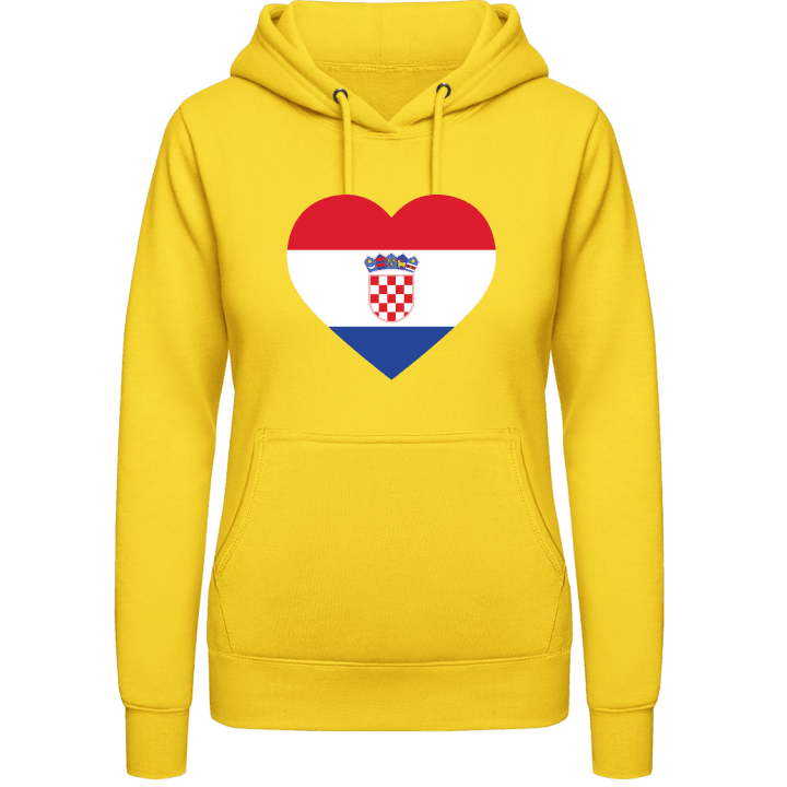 coeur Croatie Sweat à capuche pour femme contain pic