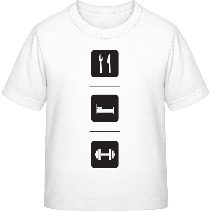 Eat Sleep Weight Lifter Kinder T-Shirt 0 image
