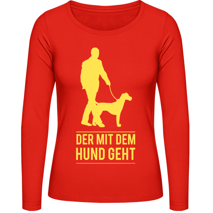 Der mit dem Hund geht Vrouwen Lange Mouw Shirt 0 image