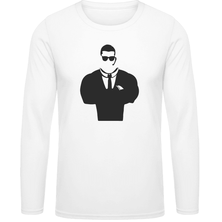 Security Guard Silhouette Langarmshirt contain pic