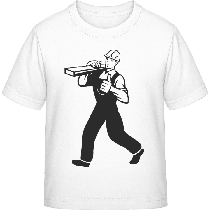 Construction Worker Silhouette T-shirt för barn contain pic