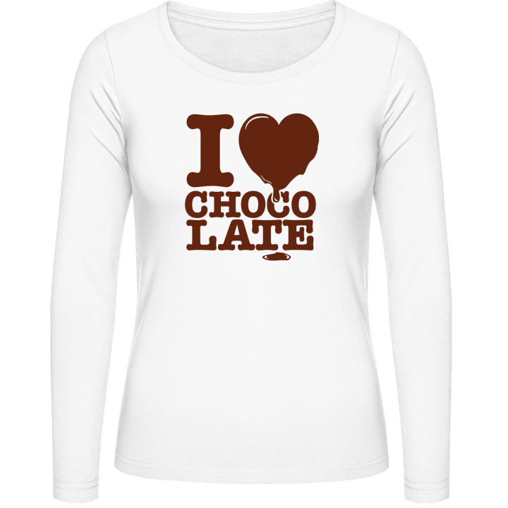 I Love Chocolate T-shirt à manches longues pour femmes contain pic