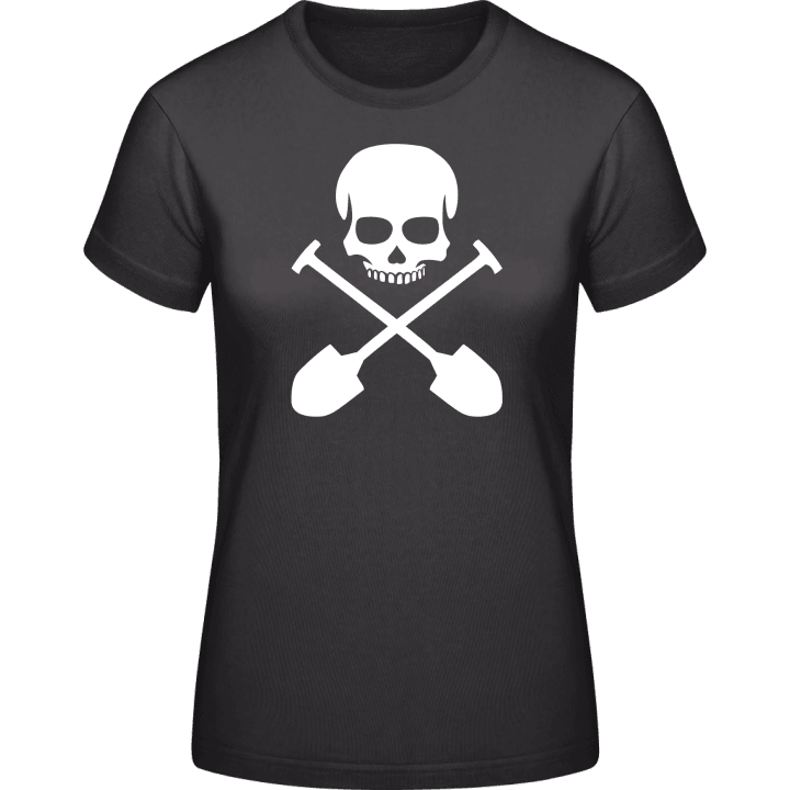 Shoveling Skull T-skjorte for kvinner contain pic