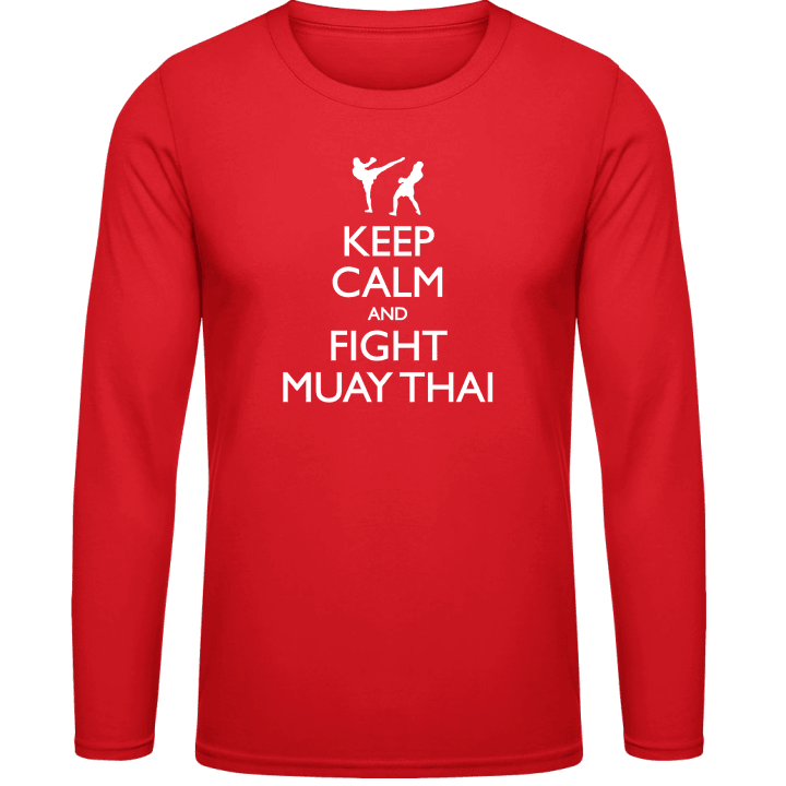 Keep Calm And Fight Muay Thai Langarmshirt contain pic