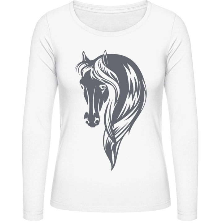 Horse Head Stylish Vrouwen Lange Mouw Shirt 0 image