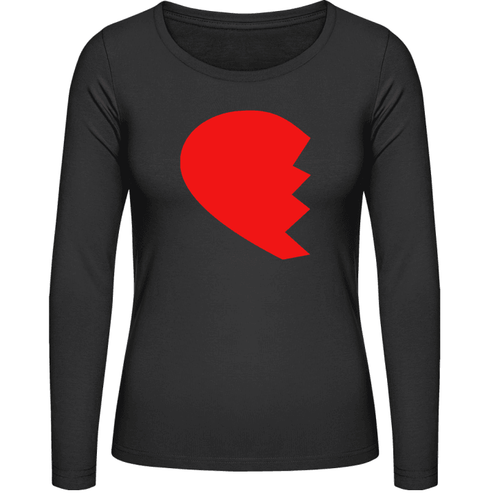 Broken Heart Left Half Vrouwen Lange Mouw Shirt contain pic