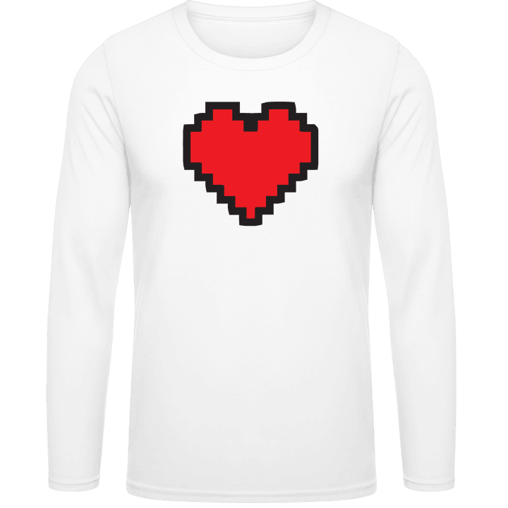 Big Pixel Heart Shirt met lange mouwen contain pic