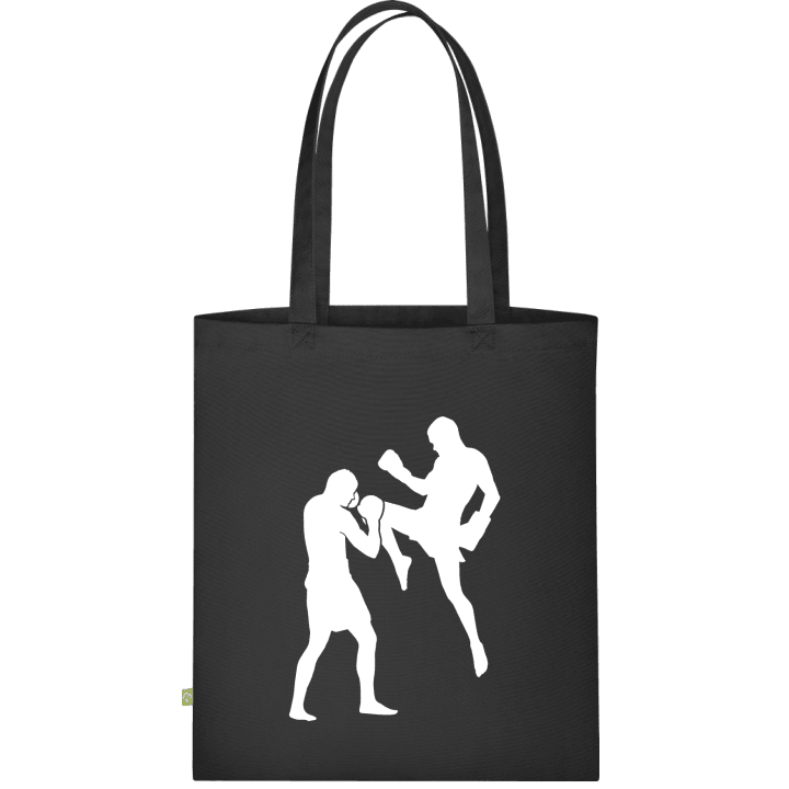 Kickboxing Silhouette Stofftasche contain pic