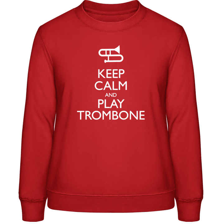 Keep Calm And Play Trombone Felpa donna contain pic