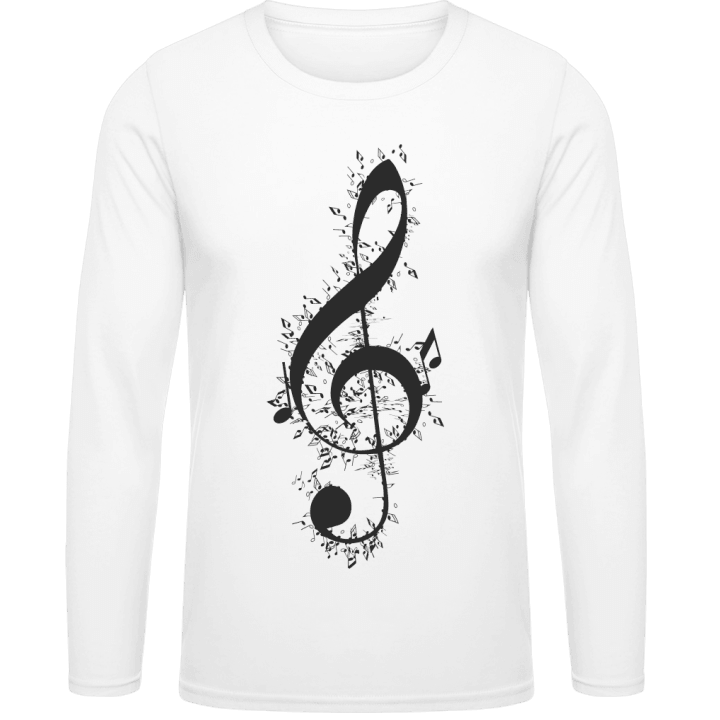 Stylish Music Note T-shirt à manches longues contain pic