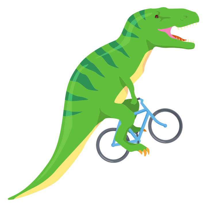 T-Rex On Bicycle Hættetrøje til børn 0 image