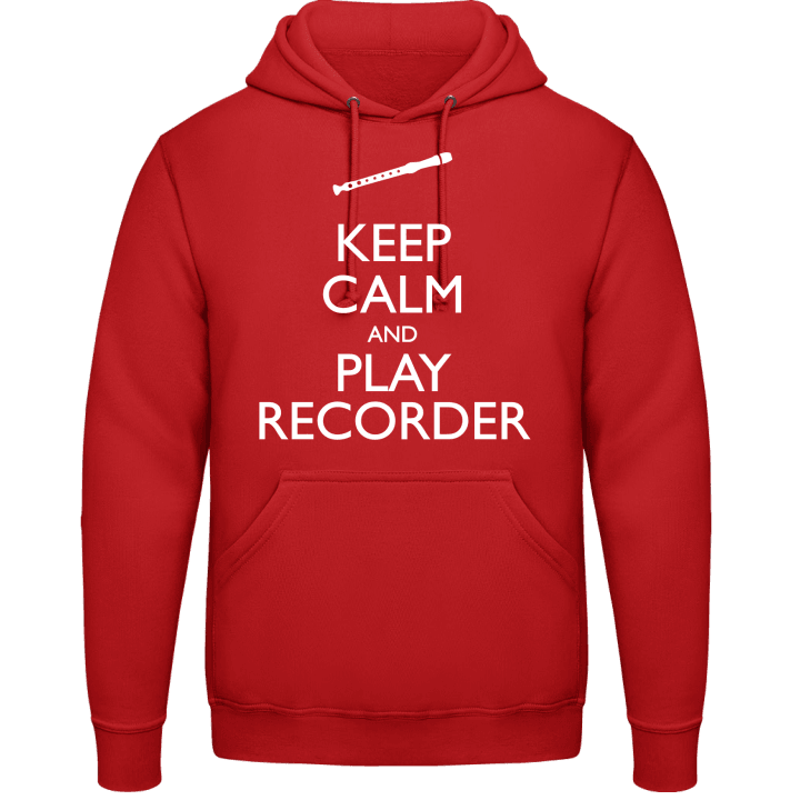 Keep Calm And Play Recorder Felpa con cappuccio contain pic