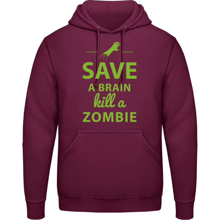 Save A Brain Kill A Zombie Hoodie 0 image