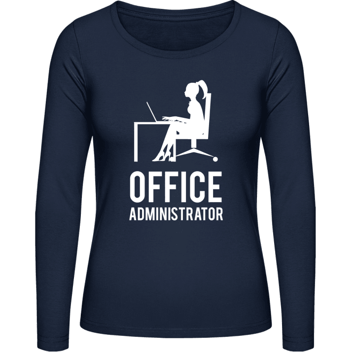 Office Administrator Silhouette Langermet skjorte for kvinner contain pic