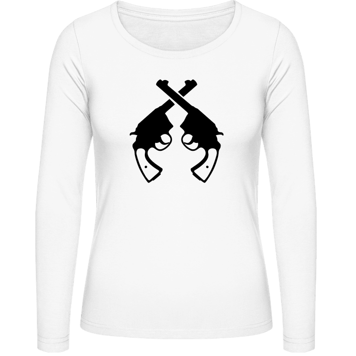 Crossed Pistols Western Style Camisa de manga larga para mujer contain pic
