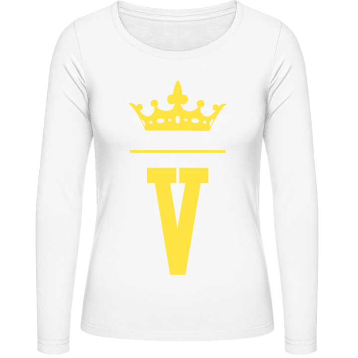 V Name Initial T-shirt à manches longues pour femmes 0 image