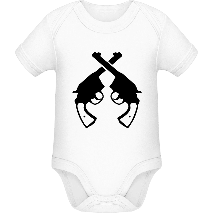 Crossed Pistols Western Style Baby romper kostym contain pic