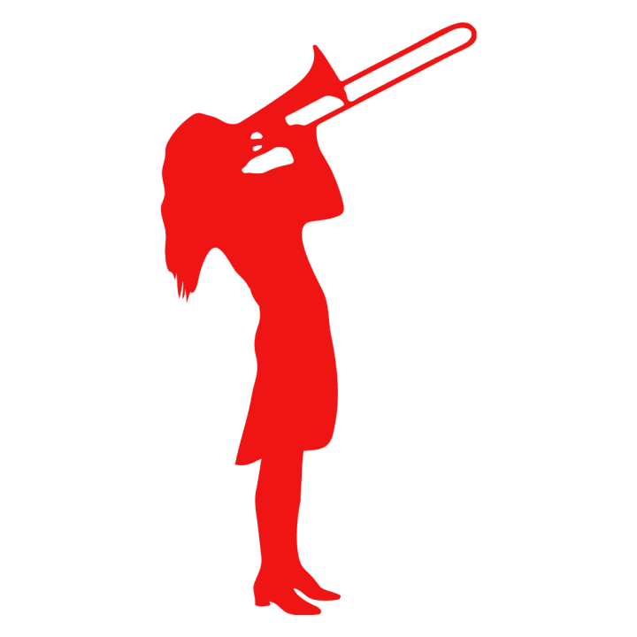 Female Trombonist Silhouette Camisa de manga larga para mujer 0 image