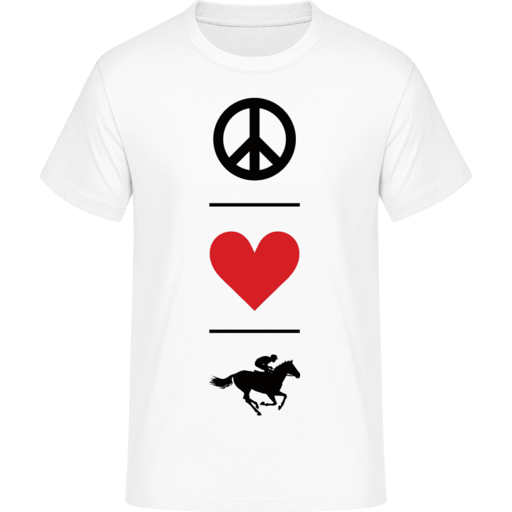 Peace Love Horse Racing Camiseta contain pic