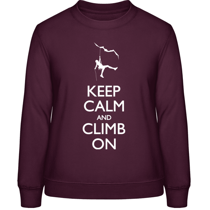 Keep Calm and Climb on Genser for kvinner contain pic