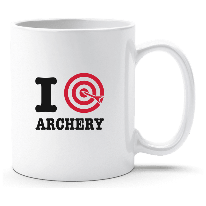 I Love Archery Target Taza contain pic