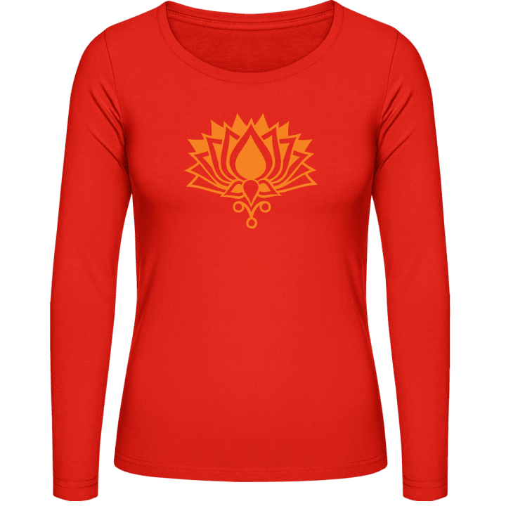 Yoga Lotus Frauen Langarmshirt contain pic