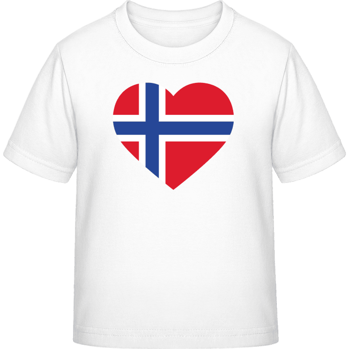 Norway Heart Flag T-shirt för barn contain pic