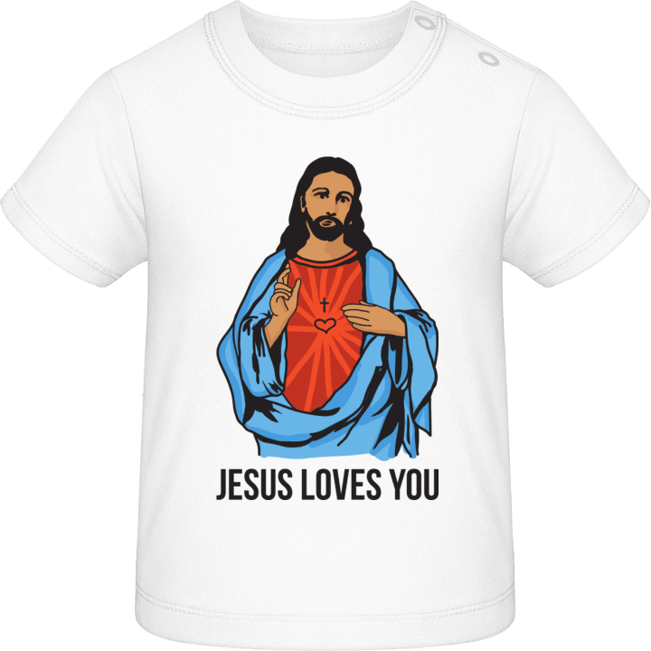Jesus Loves You T-shirt bébé contain pic