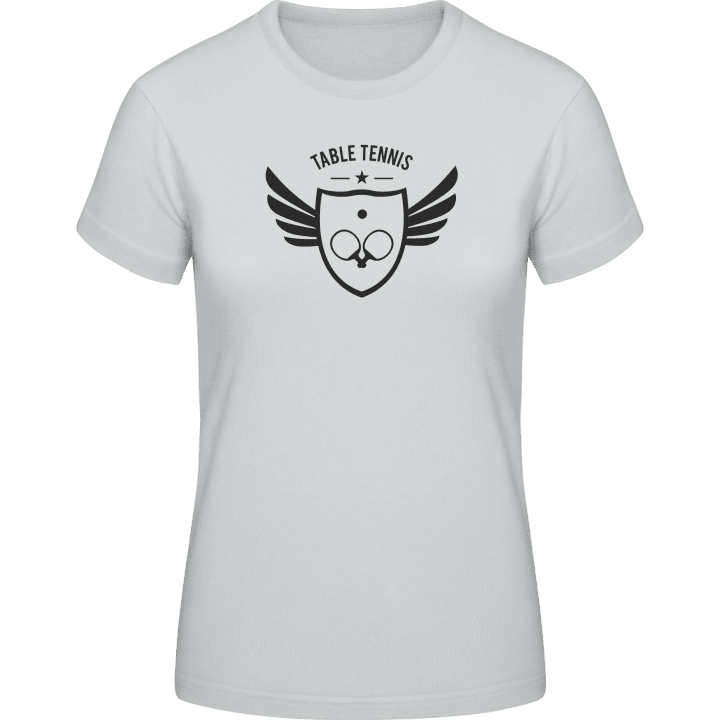 Table Tennis Winged Star Frauen T-Shirt contain pic