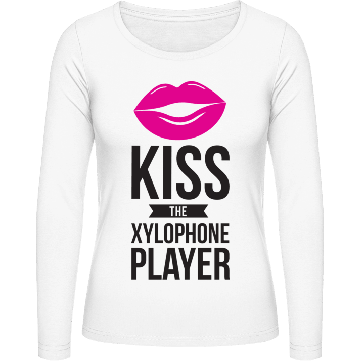 Kiss The Xylophone Player Langermet skjorte for kvinner contain pic