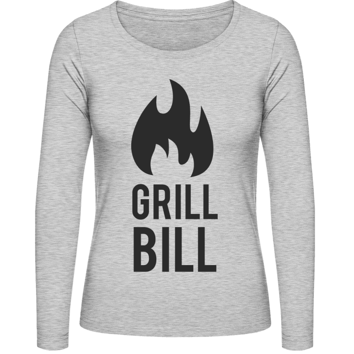 Grill Bill Flame T-shirt à manches longues pour femmes contain pic