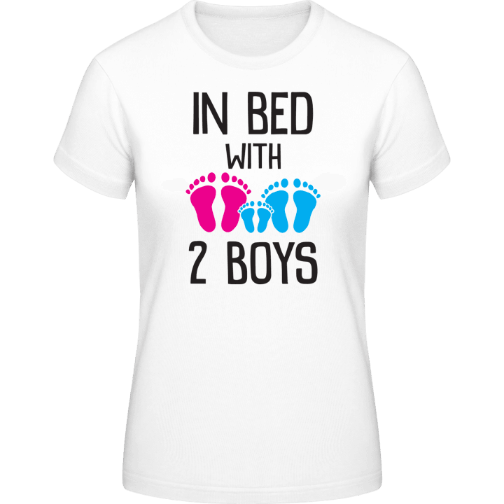 In Bed With 2 Boys Vrouwen T-shirt 0 image