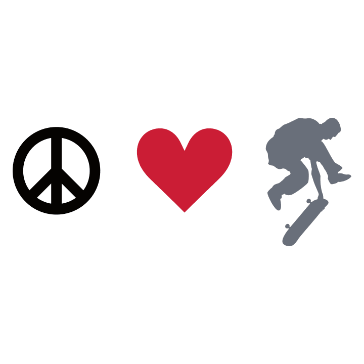 Peace Love Skateboard Women T-Shirt 0 image